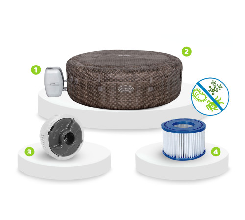 Джакузі-SPA надувне Bestway 6001P Lay-Z Bali 7-місне Джакузі-SPA надувне Bestway 6001P Lay-Z Bali 7-місне