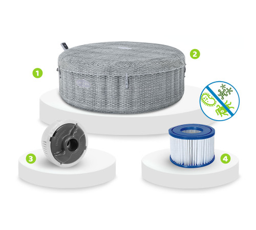 Джакузі-SPA надувне Bestway 6001N Lay-Z Bali 6-місне Джакузі-SPA надувне Bestway 6001N Lay-Z Bali 6-місне