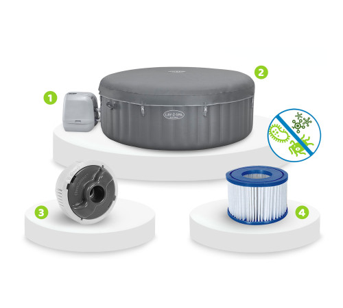 Джакузі-SPA надувне Bestway 6001T Lay-Z Santorini Pro 7-місне Джакузі-SPA надувне Bestway 6001T Lay-Z Santorini Pro 7-місне