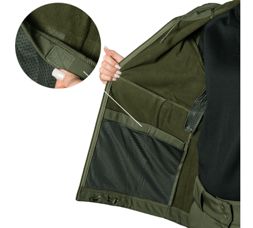 Комплект Pani SoftShell Олива (8555), XS