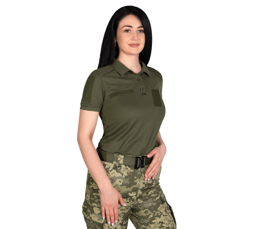 Жіноче поло Pani Army ID LT Олива (8080), XS