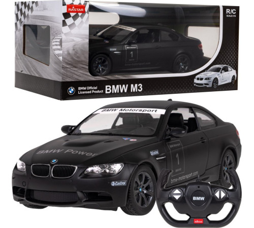 BMW M3 black RASTAR модель 1:14 Автомобіль на дистанційному керуванні + пульт 2,4 ГГц BMW M3 black RASTAR модель 1:14 Автомобіль на дистанційному керуванні + пульт 2,4 ГГц