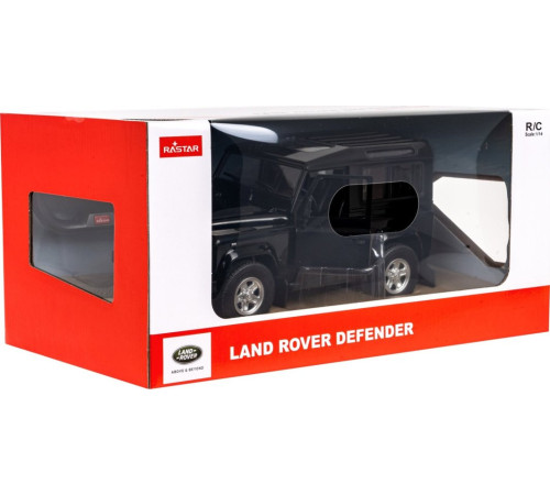 Land Rover Defender чорний RASTAR модель 1:14 + Пульт 2,4 ГГц + Ручне відкривання дверей Land Rover Defender чорний RASTAR модель 1:14 + Пульт 2,4 ГГц + Ручне відкривання дверей