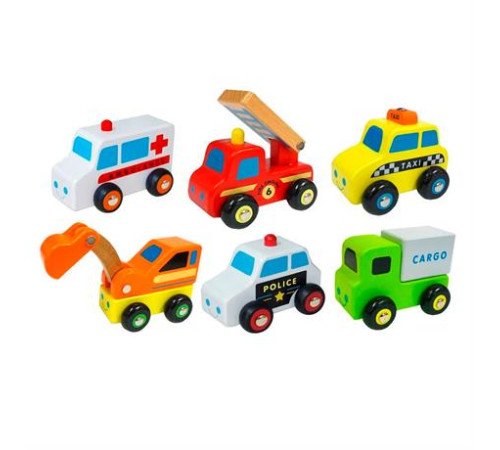 Набір машинок Viga Toys Спецтранспорт 6 шт. (59621)